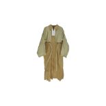 Kassel Editions Cape Drawstring Long Trench Coat, Beige/Sand, Size L