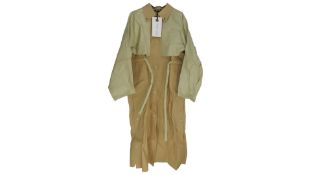 Kassel Editions Cape Drawstring Long Trench Coat, Beige/Sand, Size L