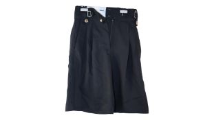 By Malene Birger Wool Taalem Longline Shorts, Black, Size 32