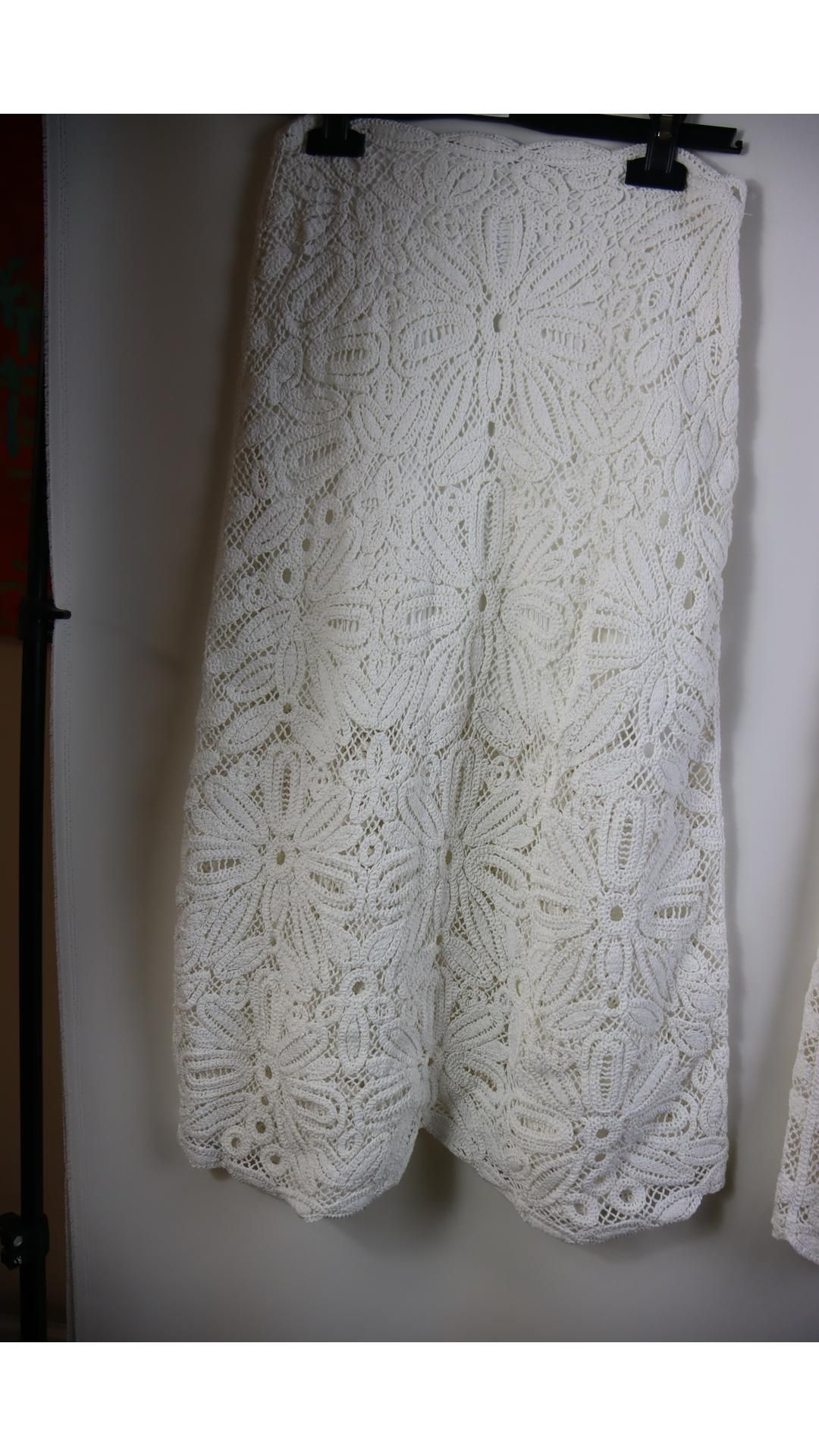 Maje 223 Jarkety Knitted Skirt, White, Size T36 - Image 2 of 4