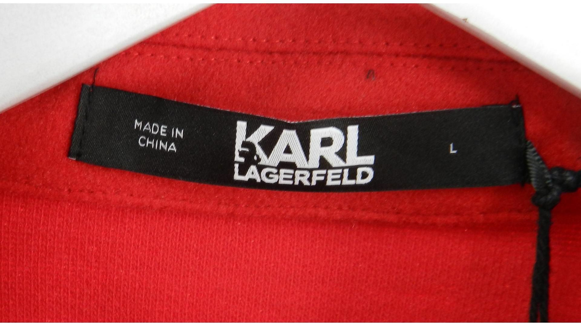 Karl Lagerfeld Paris Women's Athleisure Over Shirt Jacket, Red, Size L - Image 4 of 6