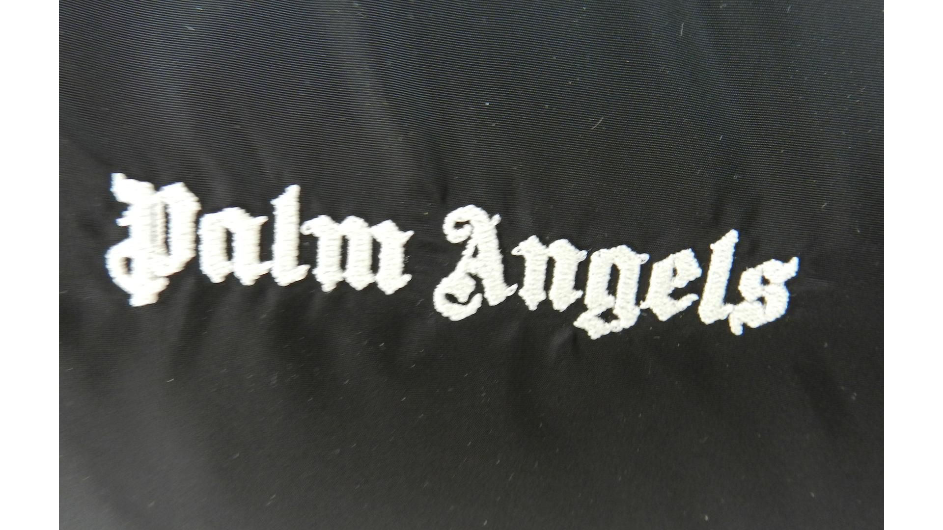 Palm Angels Waist Belt Quilted Down Jacket, Black/Off White, Size XS - Image 3 of 5