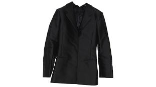 Toteme Women's Cavo 194-118-716 Cotton Blend, Slim In Bottom/Wide At Top Blazer, Black, Size XS