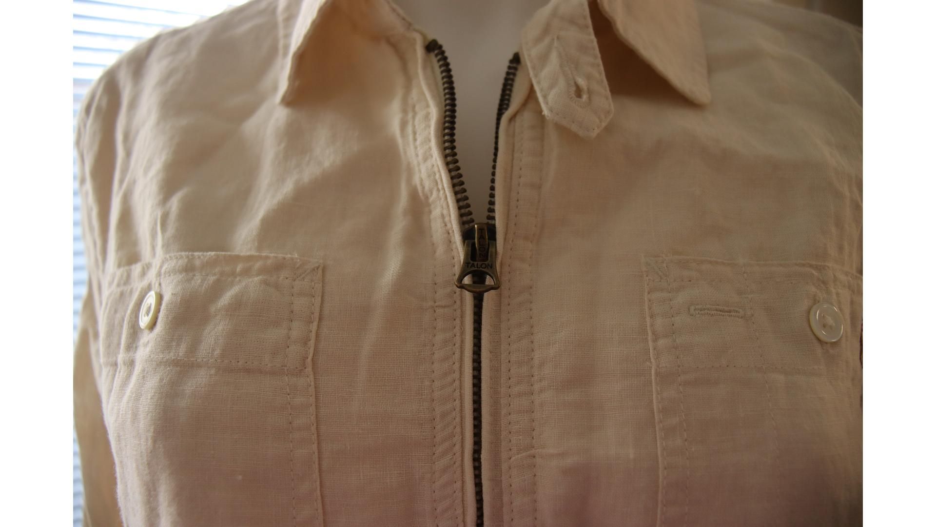 Polo Ralph Lauren Linen Jacket with Zip and Logo, Chic Cream, Size S - Image 5 of 5