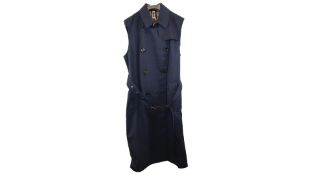 Burberry Women's Sleeveless Trench Coat, Navy, US 10