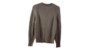 Joseph Crew Neck Jumper, Cobble Stone, Size XS