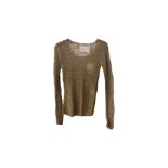 Malene Birger Elire Tape Yarn Linen Blend Sweater, Nature, Size M. Marked On Front