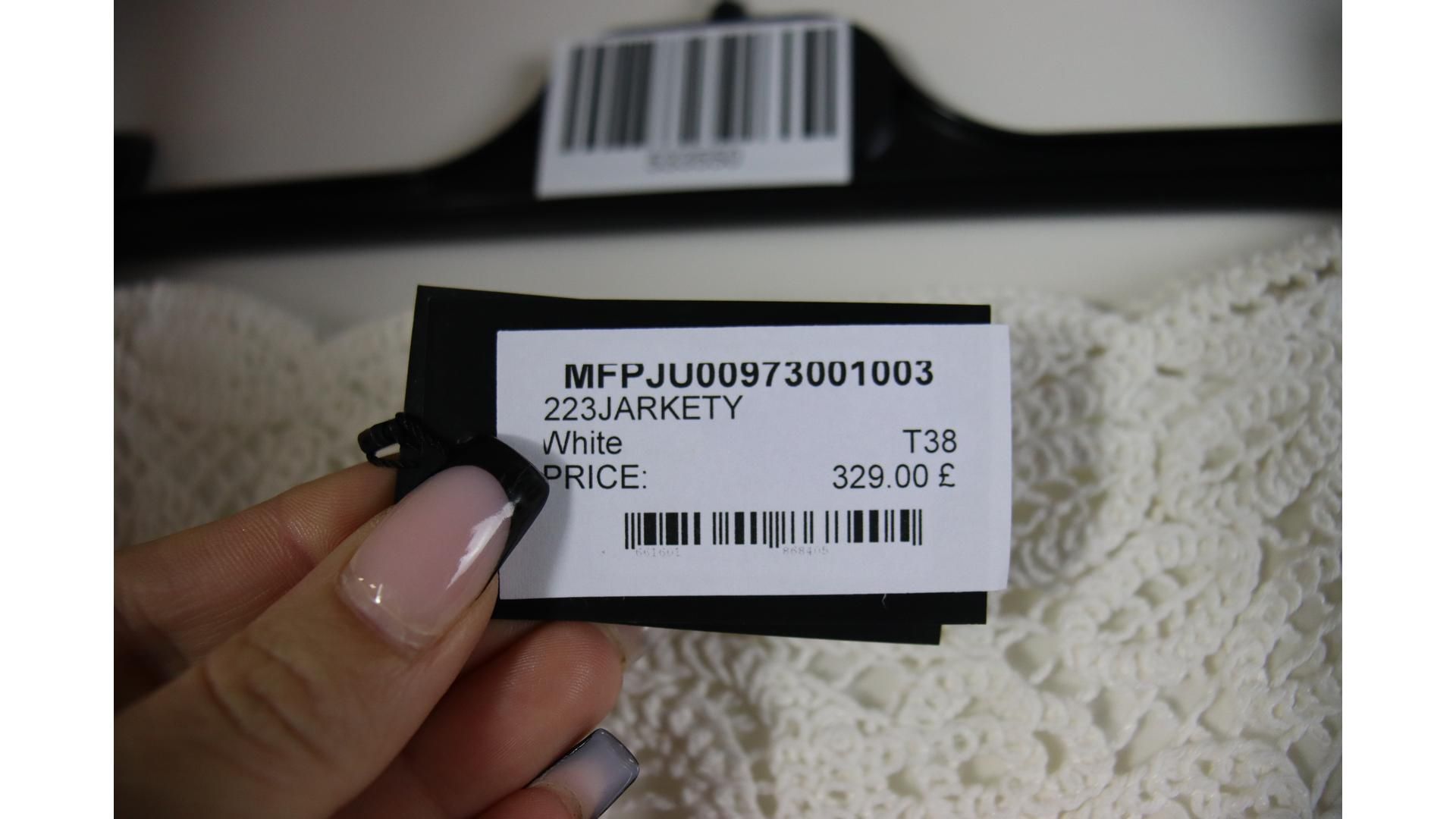 Maje 223 Jarkety Knitted Skirt, White, Size T38 - Image 2 of 3