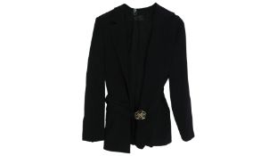 Pinko Cola 1 Crepe Jacket with Belt. Black, EU 42