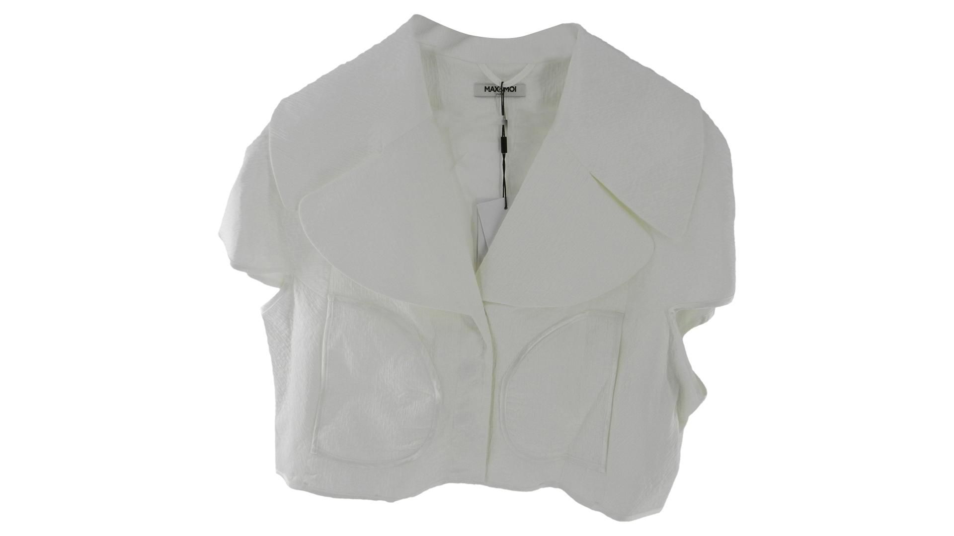 Max & Moi Victory White Jacket, Size 36