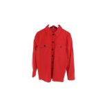 Karl Lagerfeld Paris Women's Athleisure Over Shirt Jacket, Red, Size L