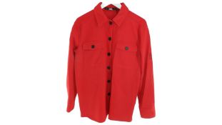 Karl Lagerfeld Paris Women's Athleisure Over Shirt Jacket, Red, Size L