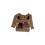 Marc Jacobs Heaven Women's Kiko Kostadinov Twin Bead Short Sleeve Sweater, Light Brown/Multi, Size L