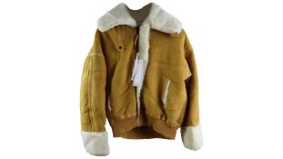 Arje Women's The Saturn Shearling Jacket, Honey/Vanilla, Size S