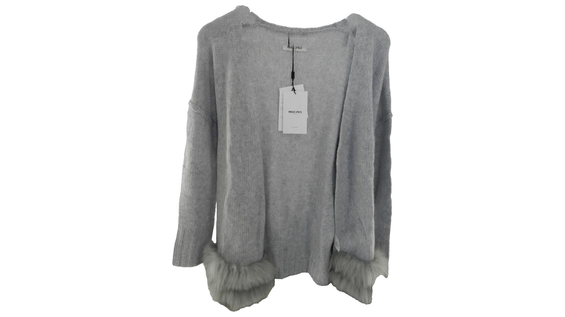 Max & Moi Cashmere Cardigan, Grey, Size XS