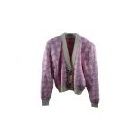Area Mussel Flower Cardigan, Pink/Multi, Size L