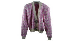 Area Mussel Flower Cardigan, Pink/Multi, Size L