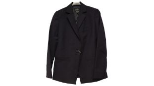 A.P.C. Savannah Single-Breasted Wool Blazer, Dark Navy, Size 34