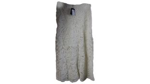 Maje 223 Jarkety Knitted Skirt, White, Size T38