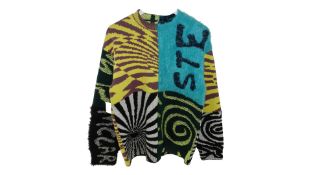 Ed Curtis X Stella McCartney Patchwork Jacquard Knit Wool Jumper, Multi, Size S