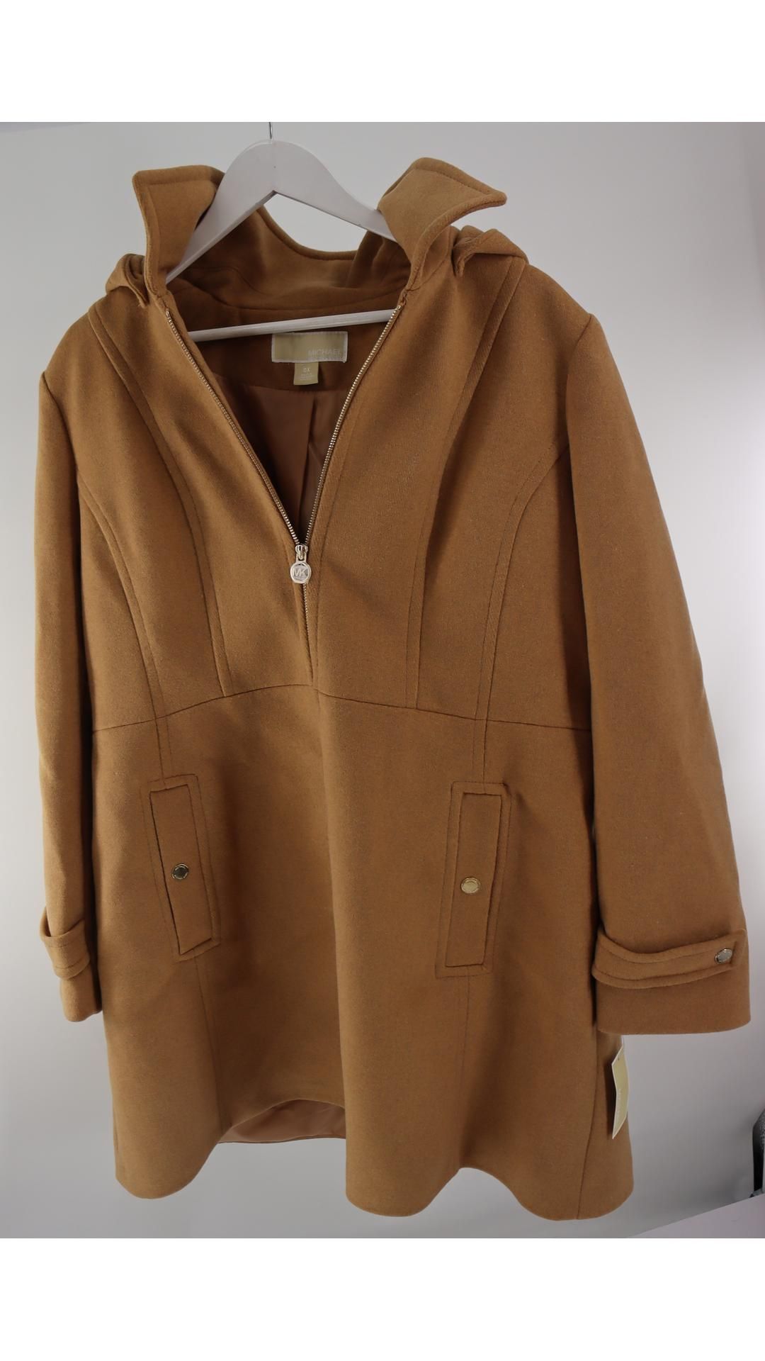Michael Kors Women's Trench Coat, Dark Camel, Mark On Front, Size OX - Image 3 of 5