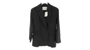 Malene Birger Siw Twill Blazer, Black, EU 40