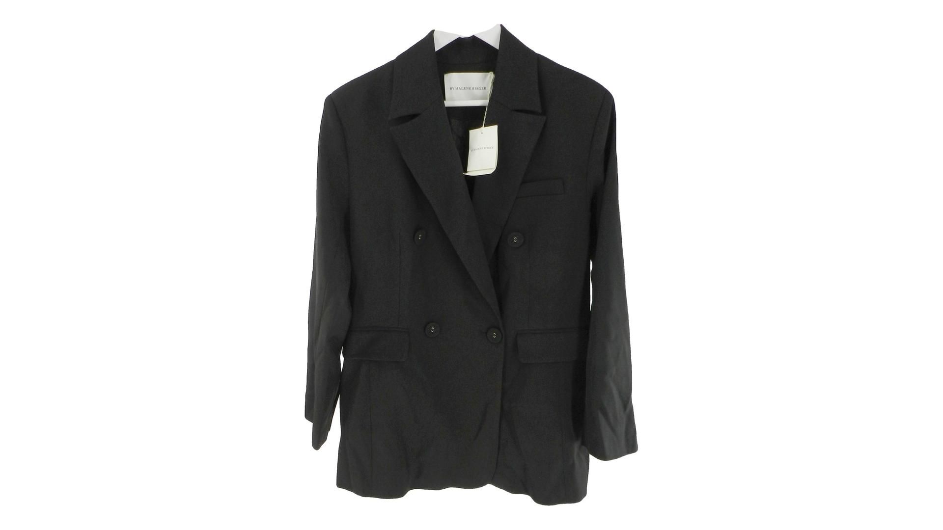 Malene Birger Siw Twill Blazer, Black, EU 40