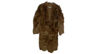 Yves Salomon Women's Toscana Lambskin Coat with High Collar, Brown, Size 38