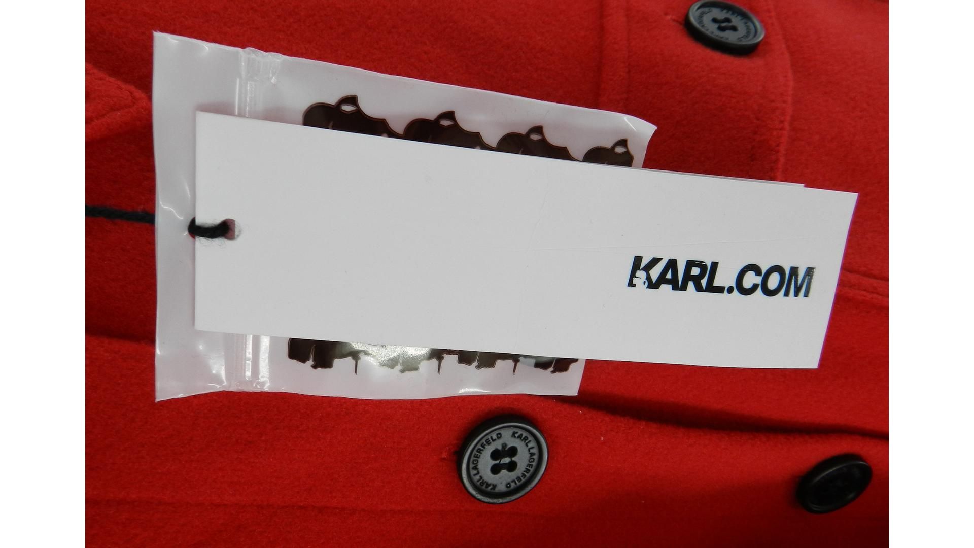 Karl Lagerfeld Paris Women's Athleisure Over Shirt Jacket, Red, Size L - Image 5 of 6