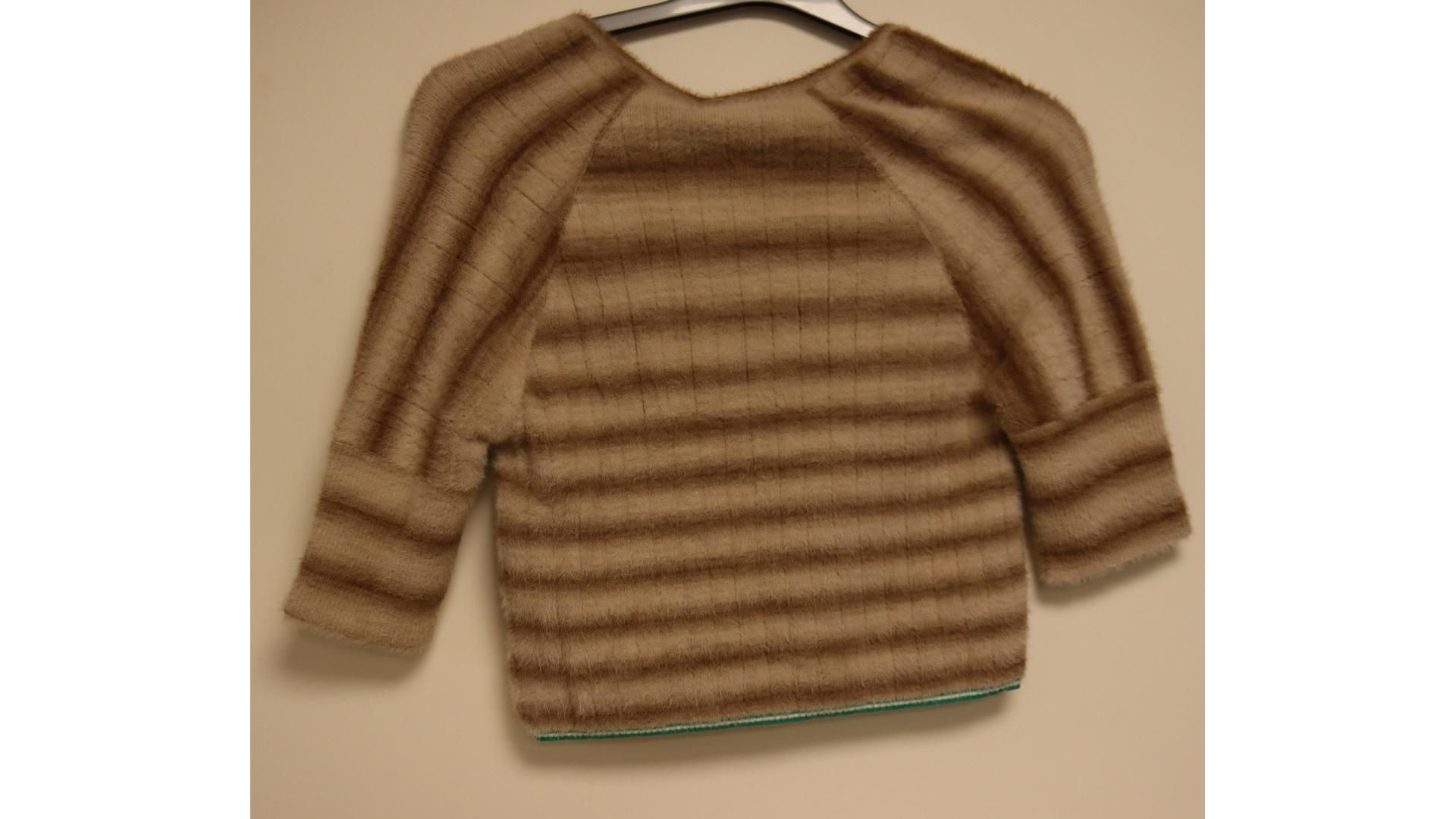 Marc Jacobs Heaven Women's Kiko Kostadinov Twin Bead Short Sleeve Sweater, Light Brown/Multi, Size L - Image 2 of 3