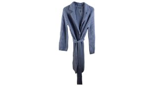 Joseph Belted Wool Luxe Long Cardigan, Horizon, Size S