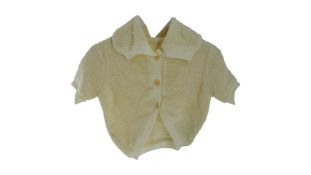 Jacquemus Women's Le Cardigan Campana Crop Top, Off White, Size 38