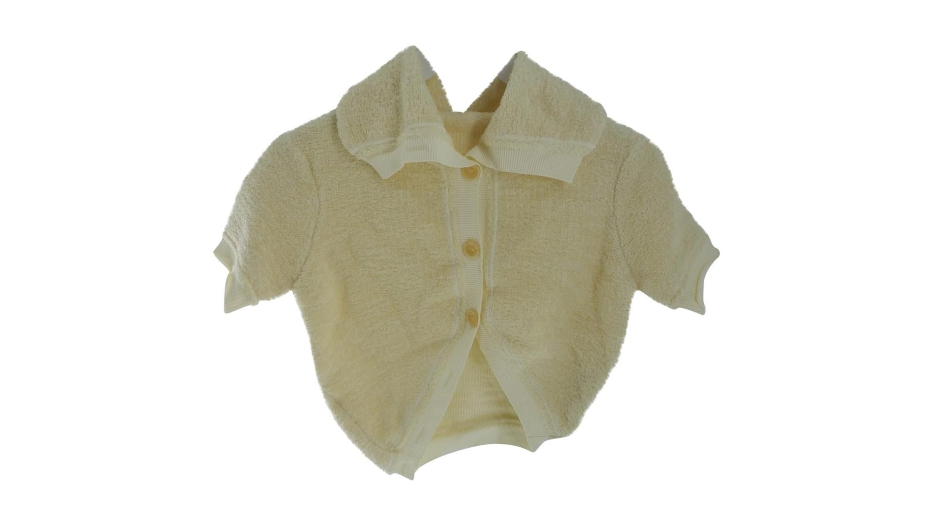 Jacquemus Women's Le Cardigan Campana Crop Top, Off White, Size 38