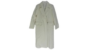 Sandro Women's Wool Coat, White, Size FR 34