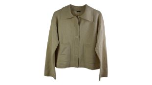 Joseph Soft Wool Cardigan, Marzipan, Size L