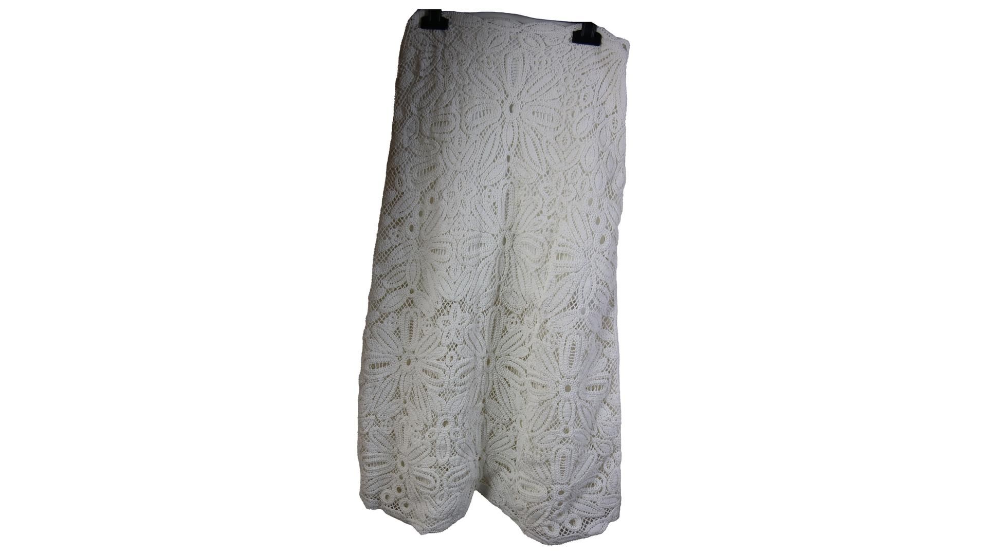 Maje 223 Jarkety Knitted Skirt, White, Size T34