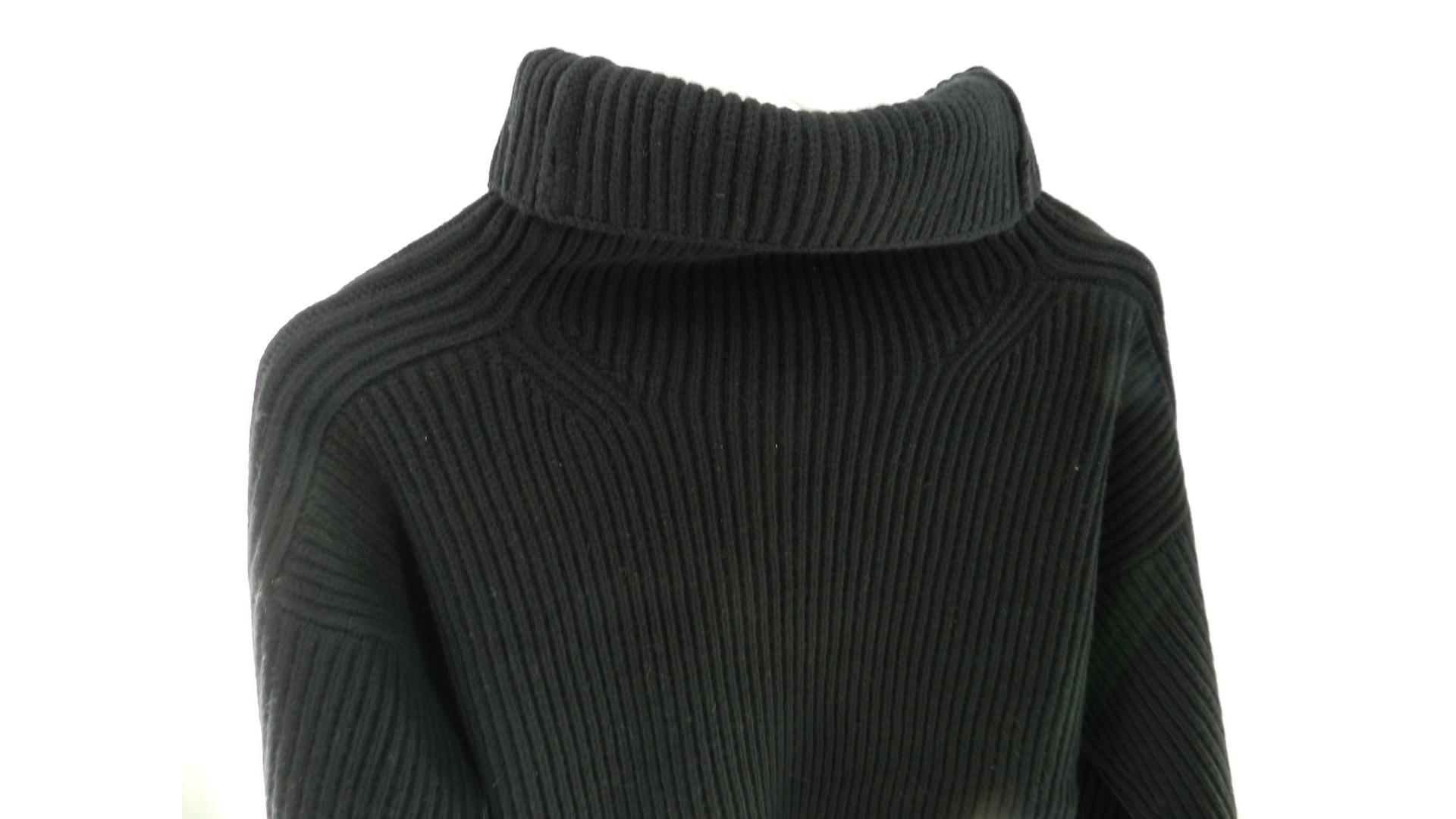 Joseph High-Neck Ribbed-Knit Wool Sweater, Black, Size XS - Image 3 of 5