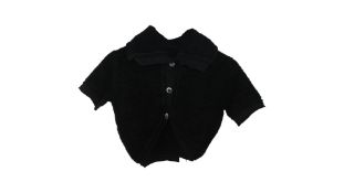 Jacquemus Women's Le Cardigan Campana Crop Top, Black, Size 38