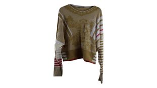 High Women's Sweater, Beige/White, Small