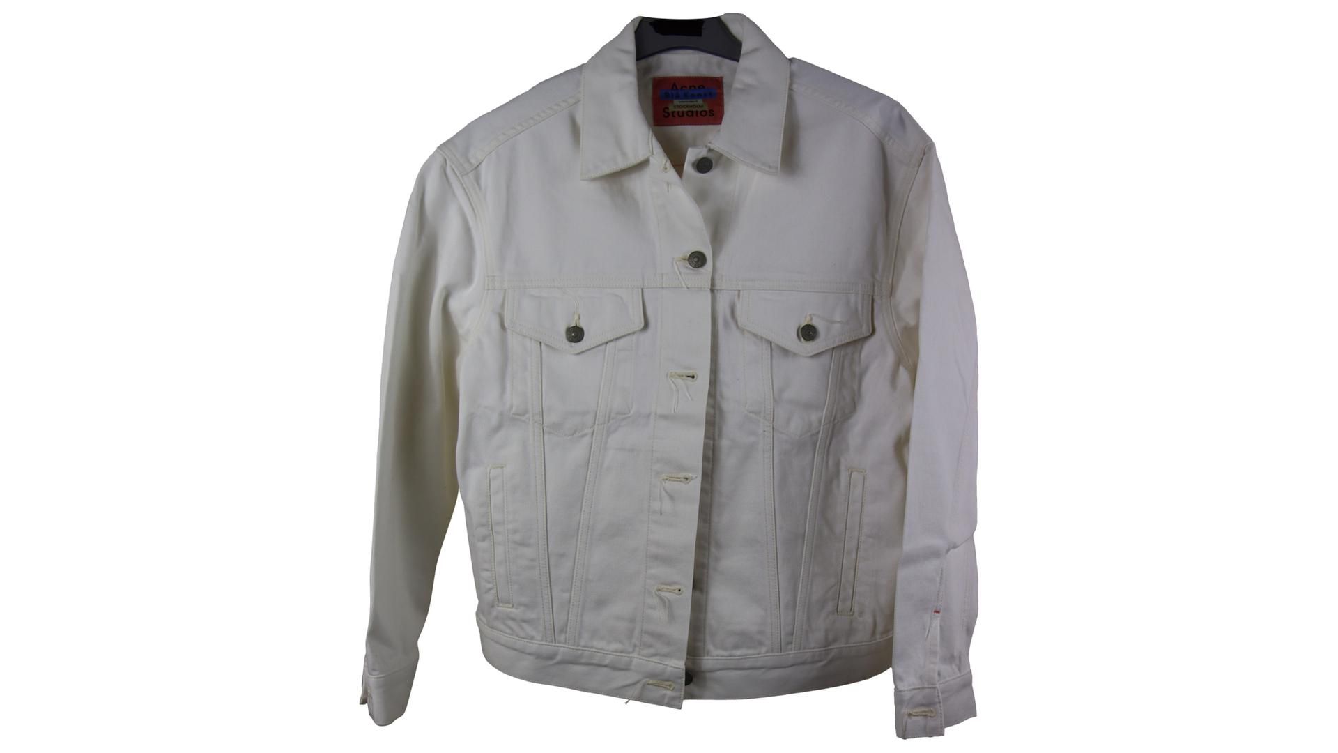 Acne Studios Women's 1998 Denim Jacket, White, UK 32
