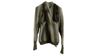 Nicholas Women's Alcina Twist Front Halter Sweater, Fog/Cigar Mix, Size S