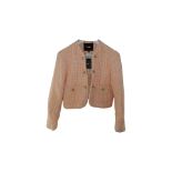 Maje Cropped Tweed Jacket, Pink/Orange, EU 38