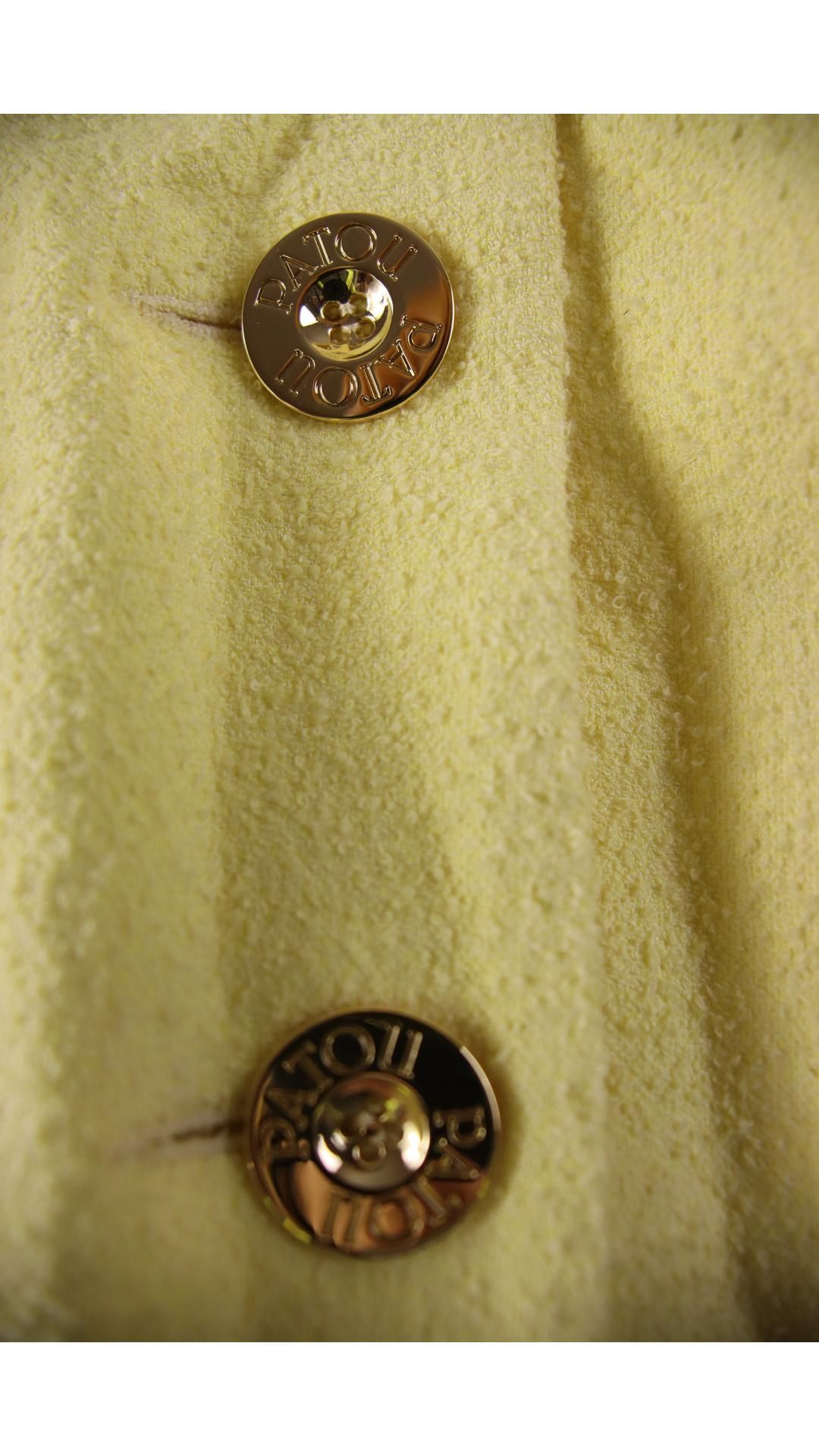 Patou Cropped Shirt Jacket, Yellow, Size 36 - Image 4 of 4