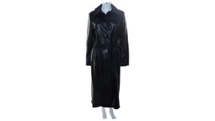 Eleanor Balfour Leather Reformation Coat, Black, Size M