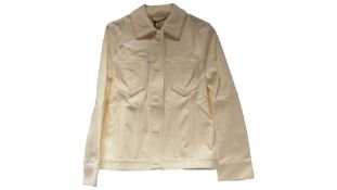 Fendi Roma Women's Jacket/Woven Fabric, White, UK 10