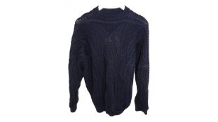 Burberry Cable-knit Open Front Jumper, Ink Blue, Small