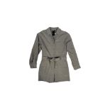 Maje Checked Wool-Blend Twill Playsuit, Size 34