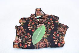 Farm Rio Berry Garden Bodysuit, Black/Multi, Size M