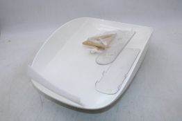 Carrotez Dish Drying Rack with Swivel Spout, White