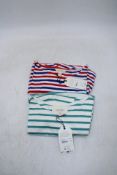 Two Seasalt T-Shirts to include 1x Bryher Striped T-Shirt, Red/White/Blue, UK 20, 1x Sailor Striped